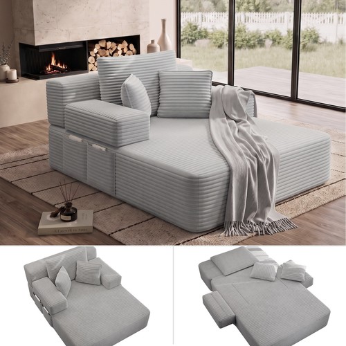 Modern convertible chaise - convertible,