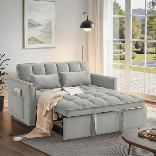 Modern futon sofa bed - 55",