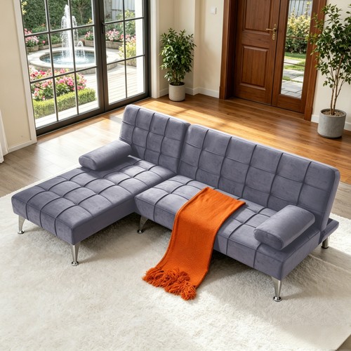 Modern velvet futon - 78.35",